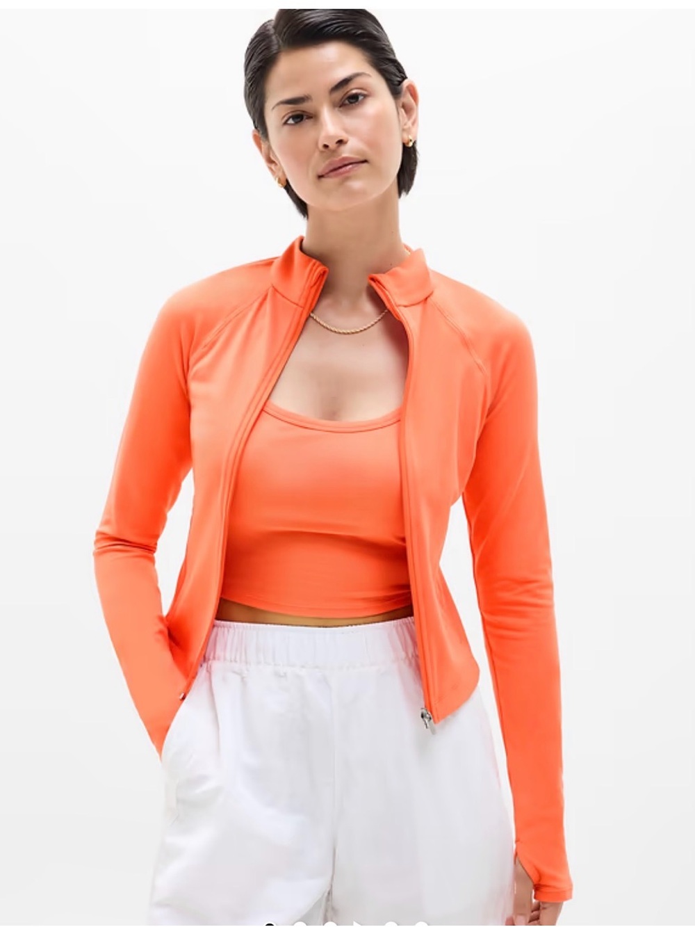 ATHLETA NWOT MEDIUM ORANGE SALUTATION JACKET